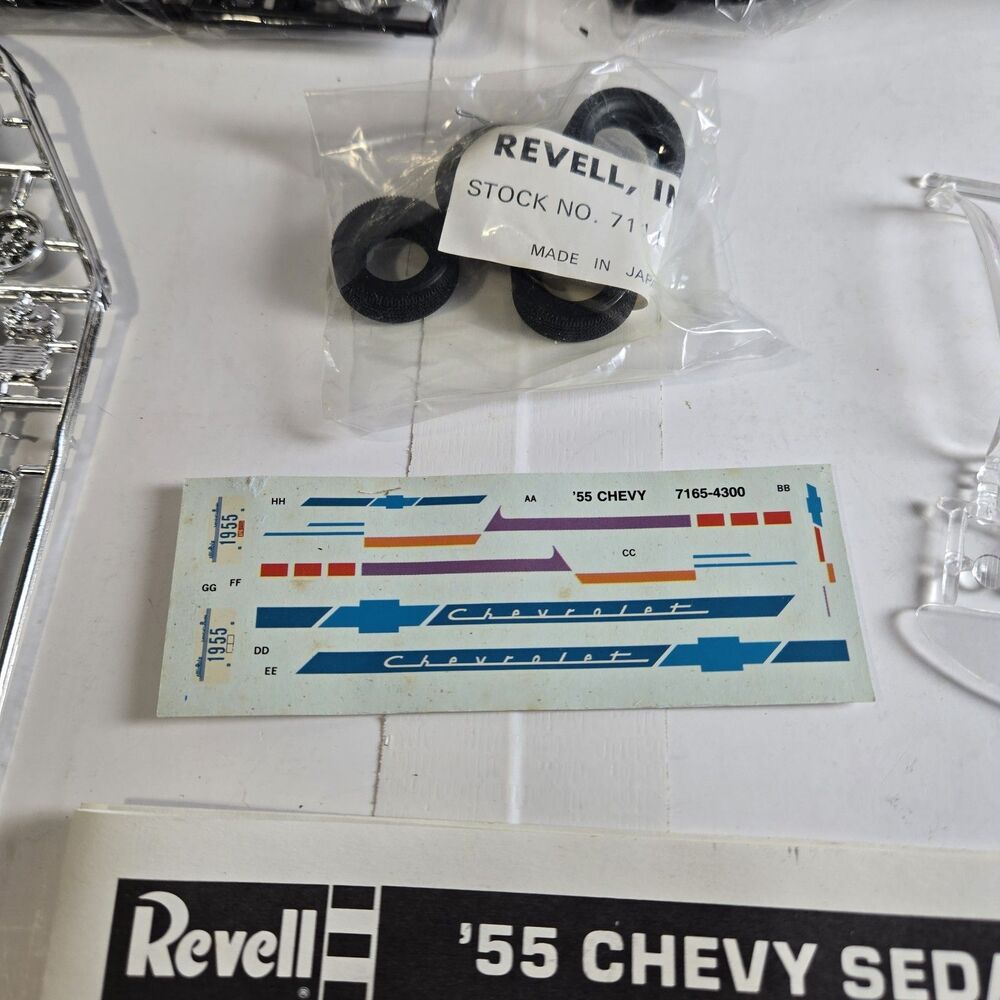Vtg 1988 Revell 55 Chevy Coupe Model Kit 1:25 Skips Fiesta 7165 Sealed Parts - Picture 8 of 12